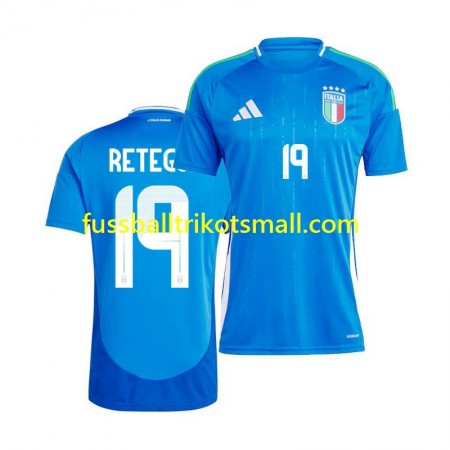Fußballtrikots Italien Mateo Retegui 19 2024 Kurzarm Heimtrikotsatz kaufen